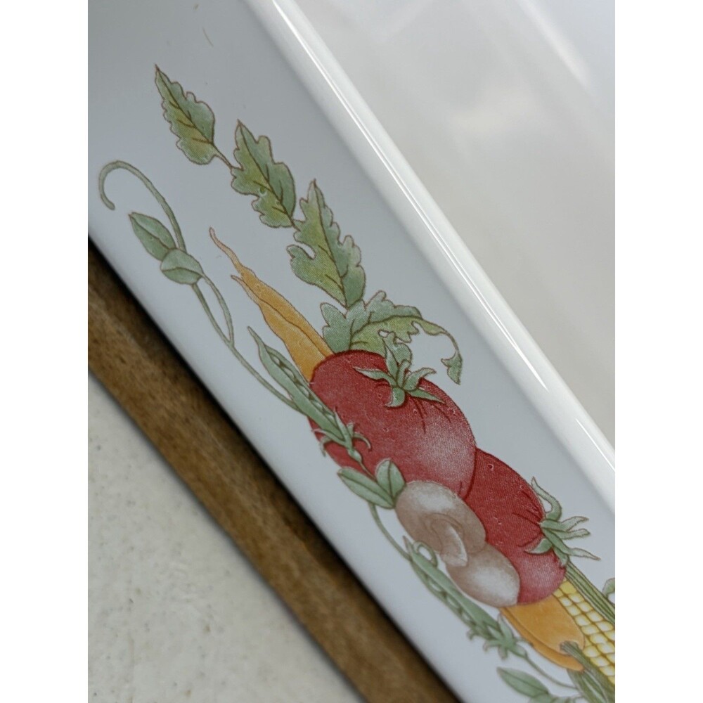 Vintage Corning Ware 4QT Open Roaster Garden Harvest 1994 Casserole Mint In Box - Picture 4 of 15